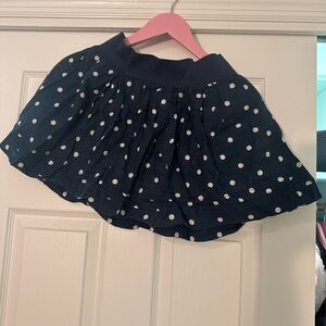 Hollister Navy Blue Polka Dot Mini Skirt